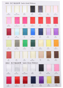 Cinta de 3mm-38mm para caja de regalo de decoración de Navidad Manual DIY, borde dorado y plateado, cinta Santin dorada/plateada en stock - Product Image 6