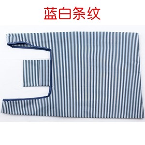 <b>Foldable</b> Shopping <b>Bag</b> Stripe Pattern Oxford Cloth Medium Size Die Cut Handle Storage Tote <b>Bag</b> - Product Image 5