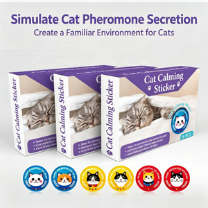 Autocollants apaisants pour animaux USMILEPET, infusés aux phéromones naturelles et à l'huile essentielle de lavande, patchs anti-anxiété pour chats et chiens - Product Image 4