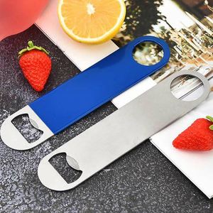 Logo laser personnalisé noir, lame de barre en acier inoxydable flans argentés ouvre-bouteille de bière plat pour cadeau/ - Product Image 6