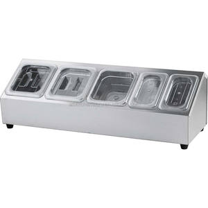 Support à condiments et porte-condiments en acier inoxydable GN de toutes tailles - Product Image 2