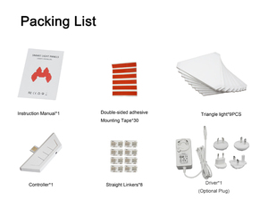 Nhà thông minh ánh sáng điều khiển từ xa RGB Dimmable không dây phòng khách ánh sáng nền LED tam giác Bảng điều chỉnh ánh sáng cho nhà khách sạn Thanh - Product Image 5