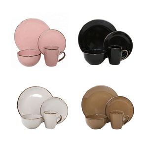 Ensembles de dîner chinois/ensembles de <span class=keywords><strong>vaisselle</strong></span> en céramique de couleur unie/ensembles de dîner en <span class=keywords><strong>porcelaine</strong></span> de noël ensemble de dîner en céramique 16 pièces - Product Image 5