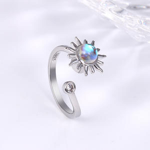 Anillo Giratorio <span class=keywords><strong>de</strong></span> <span class=keywords><strong>Piedra</strong></span> Lunar Ajustable para Aliviar <span class=keywords><strong>la</strong></span> Ansiedad, para Adultos, Gran Venta - Product Image 3