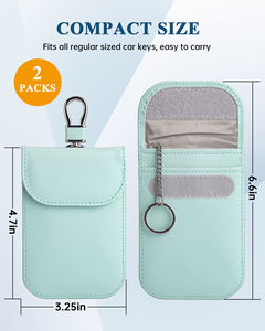 Sac Faraday en cuir PU, poche de protection pour porte-<span class=keywords><strong>clés</strong></span> de <span class=keywords><strong>voiture</strong></span> Faraday, étui portefeuille pour clé de <span class=keywords><strong>voiture</strong></span> <span class=keywords><strong>anti</strong></span>-piratage avec blocage du signal <span class=keywords><strong>RFID</strong></span> - Product Image 6