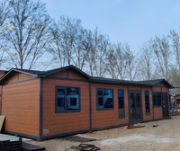 Maison de conteneur extensible de luxe de 20 pieds, maison préfabriquée modulaire portable, conception de cabine pliable, mini-maison modulaire