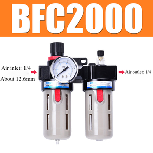 Bộ xử lý nguồn khí hai trong một BFC-2000/3000/4000 Chất liệu nhôm Bộ lọc Van điều chỉnh áp suất Loại AIRTAC - Product Image 3