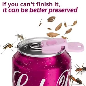 Easy <span class=keywords><strong>Tab</strong></span> - Paquete de 6 protectores de bebidas, abridor de latas manual para refrescos y cerveza, llavero, cubierta de plástico para bebidas, abridor de botellas personalizado - Product Image 2