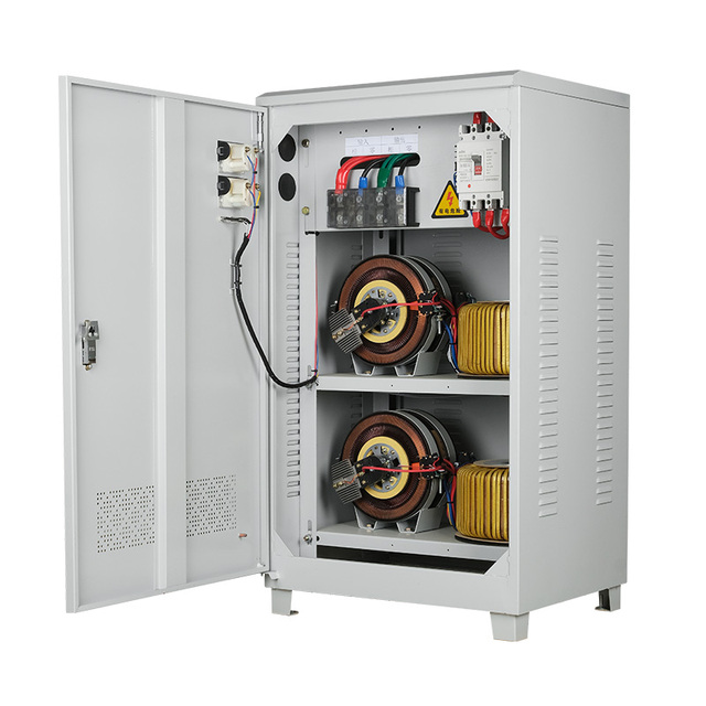 SVC TND-50KVA Single Phase Copper Servo Motor AC Automatic Voltage Stabilizer Regulator Transformer AVR TNS 0.98Efficiency