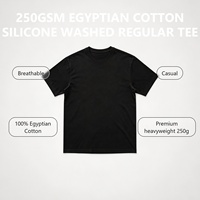 Camiseta de Corte Regular para Hombre, Diseño Personalizado, 250 g/m², 100 % Algodón Egipcio, Lavado con Silicona