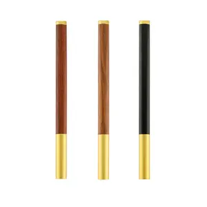 Handmade DIY Wooden Crafts Copper pens Antique Natural Walnut Maple Wood turning Pen Gold Exotic Wood Brass Pen