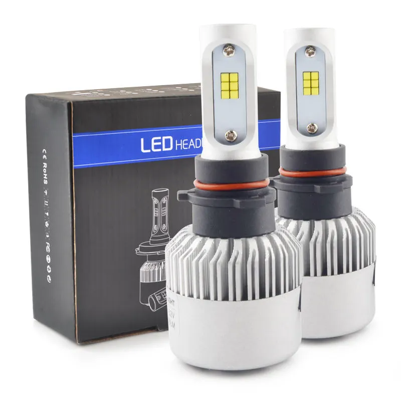 Kit de lâmpadas LED para carros, farol de carro H7 LED H4 H11 H7 9006 lâmpadas LED 72W 16000lm H13 S2 para carros