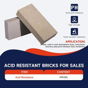 Ladrillo resistente al ácido de China Fabricante Revestimiento de chimenea Ladrillo de fuego Ladrillo a prueba de ácido refractario resistente a la corrosión - Product Image 3