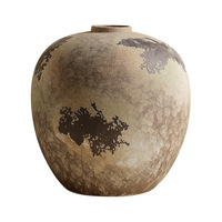 Tonfo Jingdezhen Keramik Mattglasierte Handgefertigte Tischvase Retro Steinzeug-Flaschenkrug Hochwertige Wohnzimmer-Eingangsbereich-Blumenvase