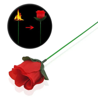 Nouveauté, surprise, blague, farce, torche mystique amusante, transforme les roses en magie, tours de magie, feu amusant en rose, cadeau romantique