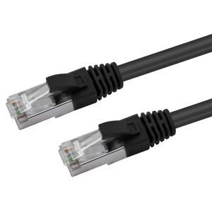 Cavo Ethernet <span class=keywords><strong>CAT</strong></span> 6a <span class=keywords><strong>7</strong></span> ad Alta Velocità, Grande Larghezza di Banda per Trasferimento Dati, per Rete LAN, Gaming e Streaming, 1m, Nero, in PVC - Product Image 1