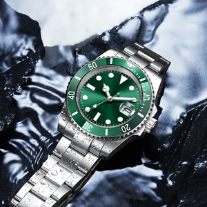 Reloj Mecánico de Lujo para Hombre Corgeut 2022, 36 mm, Manecillas Luminosas, Zafiro, Fecha, 10 ATM, Automático, Verde <span class=keywords><strong>Hulk</strong></span>, Acero Inoxidable - Product Image 4