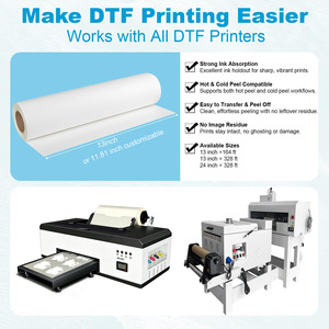Film de transfert thermique DTF OEM A3 A4 PET prêt à l'emploi pour impression à l'encre blanche sur T-shirt - Product Image 2