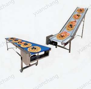 Concurrerende Prijs Roestvrijstalen Frame Food Grade Pvc Draaitafelband Transportband 90,180 Graden Met Mes Randbehandeling - Product Image 1