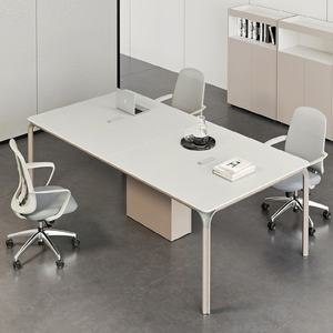 <span class=keywords><strong>Table</strong></span> <span class=keywords><strong>de</strong></span> conférence moderne blanche, <span class=keywords><strong>table</strong></span> <span class=keywords><strong>de</strong></span> réunion en bois <span class=keywords><strong>de</strong></span> luxe pour 8, 10, <span class=keywords><strong>12</strong></span> personnes, grand bureau rectangulaire pour salle <span class=keywords><strong>de</strong></span> réunion - Product Image 1