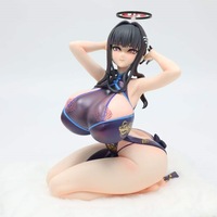 Figurine GK de Yue Liyin en Cheongsam, pose accroupie, sexy et voluptueuse, pour présentation de bureau, tendance, en boîte