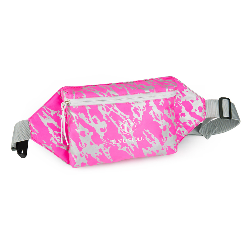 Con estilo al aire libre fanny pack bolsa cintura bolsa reflejan con logotipo personalizado