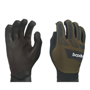 Gants de cyclisme en peau de daim personnalisés, noirs et verts, respirants, imperméables, haute élasticité, pour la conduite en extérieur, unisexes - Product Image 2
