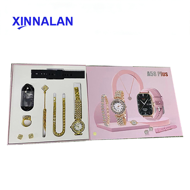 Luxury A58plus Smartwatch Necklace for Women Premium Gift Ladies Fashion Smart Watch Jewelry Set