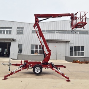 CE ISO 14m Hydraulic Construction Buildings <strong>Street</strong> Light Installation Use Towable Boom <strong>Lift</strong> - Product Image 2