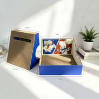 Grattoir à chat en carton 3 en 1, lit pour chat et planche à gratter avec boule en métal, respectueux de l'environnement