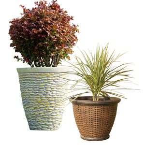 Groothandel Outdoor Luxe Tuin Decoratieve Rotsplanter Grote Blaasvormen <span class=keywords><strong>Plastic</strong></span> Kiezelsteen Bloempot - Product Image 1