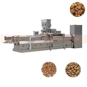 Multi funcional 500-5000 kg/h gato comida extrusora processamento planta seca pet cão comida máquina linha