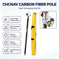 Chcnav 1.25-2.2 mètres pôle RTK en Fiber de carbone avec barres de prisme optique Huace Vision Instrument pièces et accessoires pour l'arpentage