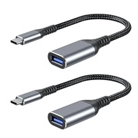 Logotipo personalizado tipo C 3,1 macho a USB 3,0 hembra OTG Adaptador convertidor para teléfono inteligente tableta portátil