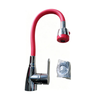 Robinet de cuisine flexible en silicone coloré, rotation à 360°, double mode de pulvérisation, pour le marché sud-américain