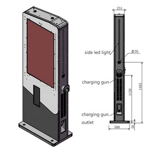 Nhà Máy Giá xe điện sạc cọc kỹ thuật số biển hiển thị với AC/DC EV nhanh Trạm Sạc ngân hàng điện cho xe - Product Image 4