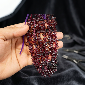 AAA Grade Natural Genuine Quality Red Garnet High Polished Nugget <b>Beads</b> 8-10mm Strands at Factory <b>Direct</b> Price - Product Image 3