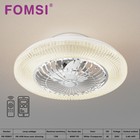 Ventilateur de plafond LED FOMSI 3W-45W, lampe à intensité variable, 3 températures de couleur, commande intelligente par télécommande/application, pour chambre à coucher, salon, moteur silencieux à 6 vitesses