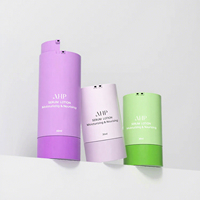 Serrure torsadée remplaçable 15ml bouteille de pompe de lotion pour le visage à double chambre en plastique PET PP pour l'emballage cosmétique de soins de la peau anti-âge