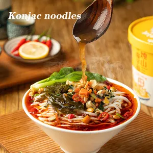 279g Fat-reducing Meal Replacement Golden Soup Konjac Vermicelli 0 Fat 0 Calorie Sugar-free Konjac Instant Noodles