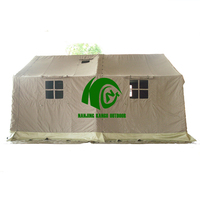Tente d'urgence de commandement tactique robuste PVC et toile tente de secours en cas de catastrophe de style camping excédentaire