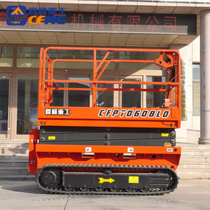 Ce sertifikalı engebeli arazi parça makas paletli kaldırma ürün kategorisi makaslı Lift katlanır yükseltilmiş çalışma platformu - Product Image 3