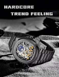 Reloj Forsining de Primera Marca para Hombre, Automático, Mecánico, con Tourbillon, Fase Lunar, Acero, Resistente al Agua, Esqueleto, Luminoso, Reloj Hombre - Product Image 6