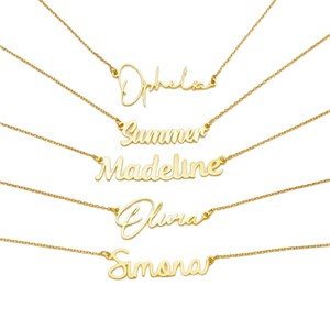 Collier avec nom <span class=keywords><strong>en</strong></span> lettres anglaises personnalisé Ilona DIY, plaqué or, <span class=keywords><strong>en</strong></span> acier inoxydable, bijoux, collier <span class=keywords><strong>en</strong></span> acier inoxydable - Product Image 5