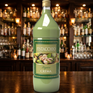 Licor Italiano de Alta Calidad Crema Al Pistacchio Villa Cardea 2 Litros Envase Verde 17% ABV - 6 Botellas/Caja para Postre y Digestivo - Product Image 2