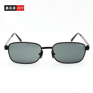 XSY Gafas de sol cuadradas para hombre, montura metálica, lentes de cristal, protección UV400, gafas de conducción 8819 - Product Image 1
