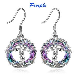 Unisex Stainless Steel <b>Tree</b> of Life Necklace with Circle <b>Crystal</b> Pendant Meaningful Gifts for Women B's Jewelry - Product Image 4