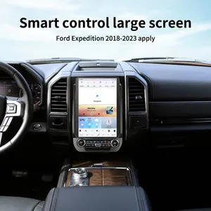 Écran vertical de 14.4 pouces style Android 13 din pour Ford Expedition 2018-2024 Lecteur vidéo de voiture carplay intégré écran tactile