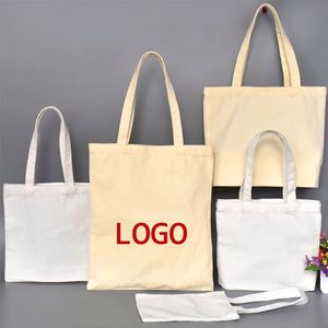 กระเป๋าผ้าแคนวาสพับได้แบบ DIY สำหรับระบายสีเอง พร้อมส่ง ปรับแต่งได้ตามต้องการ; พิมพ์โลโก้สีขาว มีหลายขนาดให้เลือก ไม่มี - Product Image 4