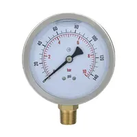 100mm Oil Filled Bourdon Tube Pressure Gauge 1.6% accuracy manometer